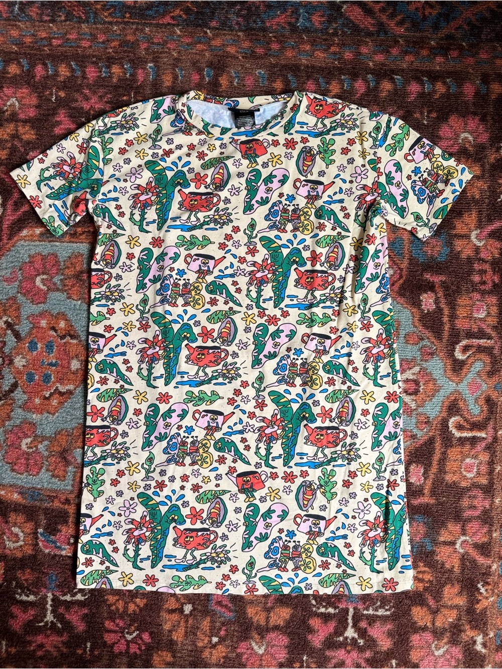 Nooworks XS Tee Dress in ‘Bug Out’ print